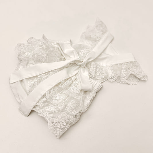 WHITE LACE ROMPER